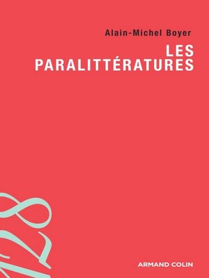 cover image of Les paralittératures